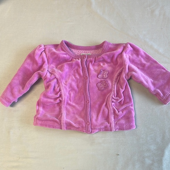 Mexx - Charming Pink Baby velour Cardigan - Picture 1 of 4
